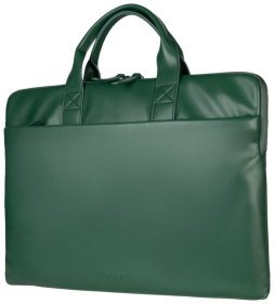 Стильная сумка из кожзама для ноутбука до 16" с ручками для носки Tucano Isotta зеленого цвета 103573