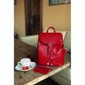 Красный женский рюкзак из натуральной кожи на защелке BlankNote Олсен (12832) - 10