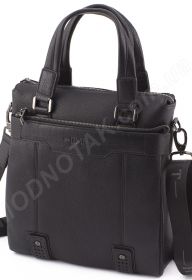 Ділова чоловіча шкіряна сумка з ручками і плечовим ремені в комплекті (під формат А4) H.T Leather (10344)