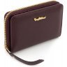 Жіночий шкіряний гаманець середнього розміру в кольорі марсала із золотистою фурнітурою Tony Bellucci (19814) - 1