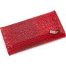 Червоний великий жіночий гаманець класичного типу з натуральної шкіри KARYA (19021) - 4