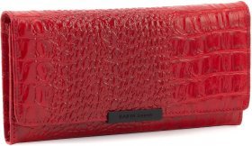 Червоний великий жіночий гаманець класичного типу з натуральної шкіри KARYA (19021)