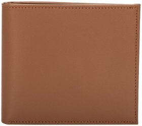Чоловіче портмоне з гладкої шкіри без монетниці та застібки Smith & Canova Asquith 93973 коричнево-чорного кольору