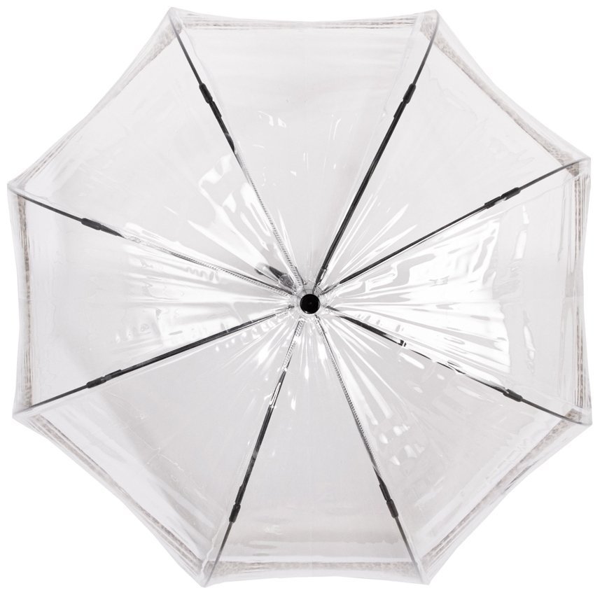 Женский зонт-трость Fulton Birdcage-2 Puma Border (механика, прозрачный с принтом пятен пумы) 94073 modnotak фото №4