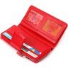 Червоний жіночий гаманець із натуральної шкіри з блоком для карт та документів Tony Bellucci (2421956) - 5