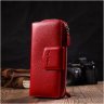Червоний жіночий гаманець із натуральної шкіри з блоком для карт та документів Tony Bellucci (2421956) - 8