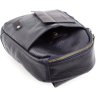 Сумка-рюкзак через плечо из натуральной кожи темно-синего цвета Tony Bellucci (10733) - 6