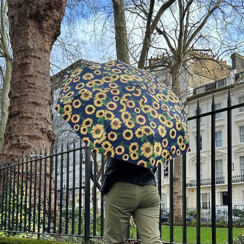 Женский складной зонт Fulton Minilite-2 Sunflower (Принт Подсолнухи, Великобритания) 94373 modnotak фото №2