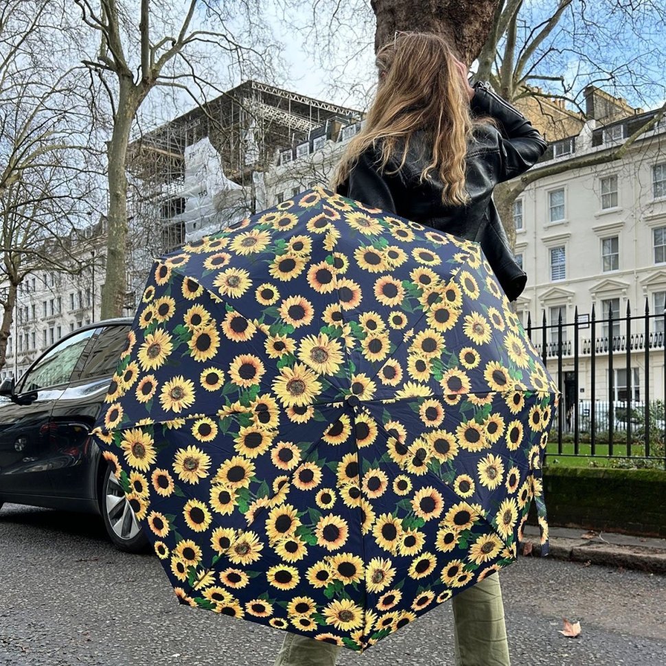 Женский складной зонт Fulton Minilite-2 Sunflower (Принт Подсолнухи, Великобритания) 94373 modnotak фото №3