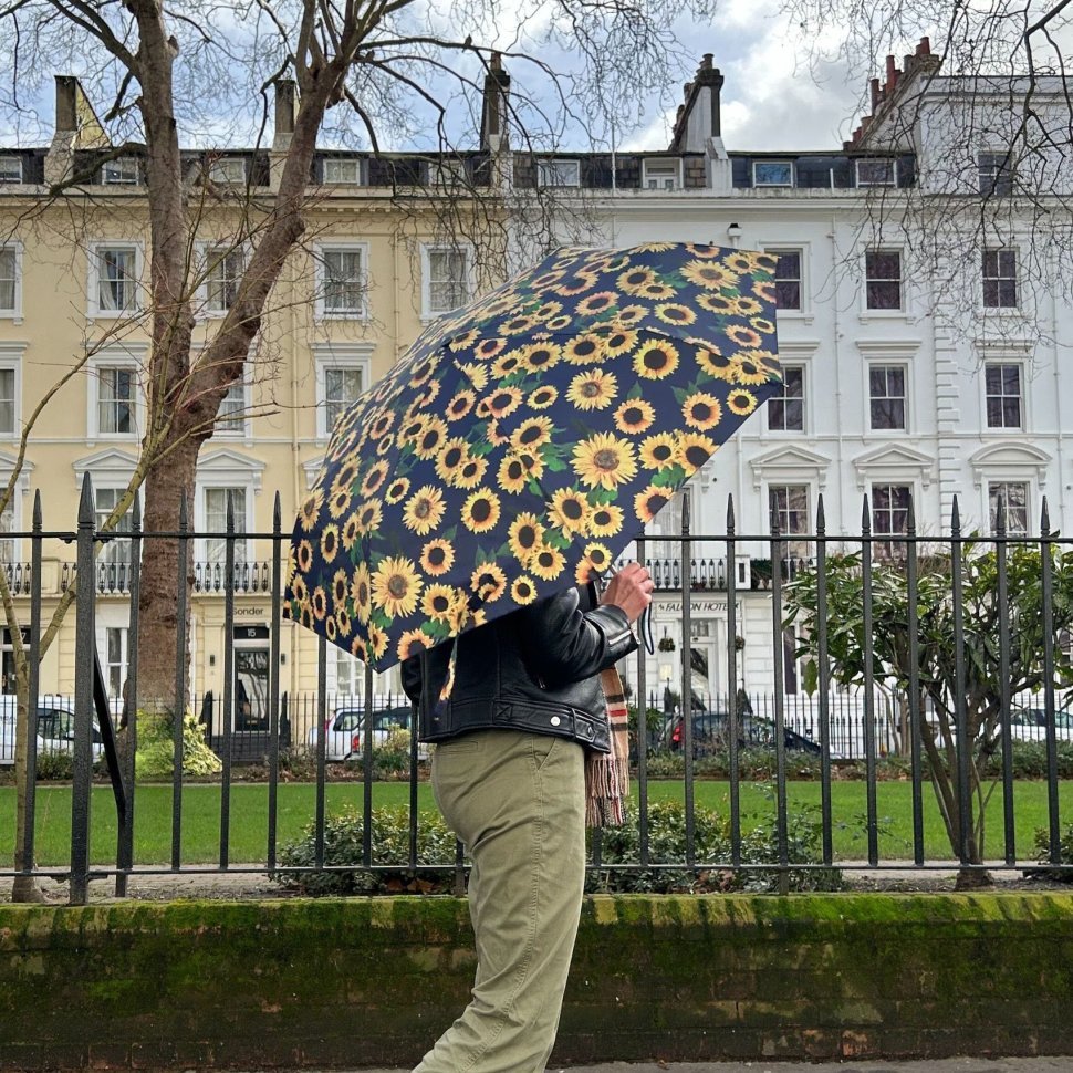 Женский складной зонт Fulton Minilite-2 Sunflower (Принт Подсолнухи, Великобритания) 94373 modnotak фото №5