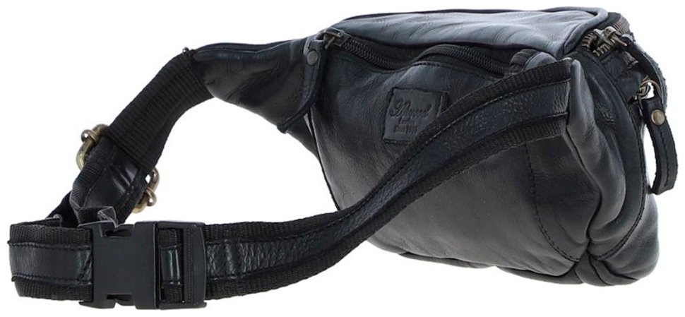 Повседневная сумка-бананка из натуральной кожи Ashwood D102 зеленого цвета 94473 modnotak фото №6