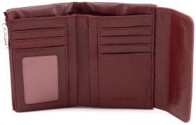 Женское портмоне кожаное бордового цвета ST Leather 94573