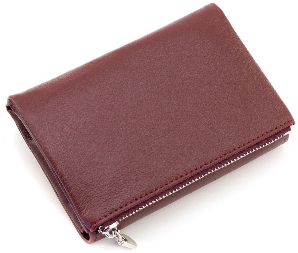 Женское портмоне кожаное бордового цвета ST Leather 94573 modnotak фото №4
