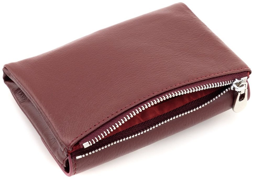 Женское портмоне кожаное бордового цвета ST Leather 94573 modnotak фото №5