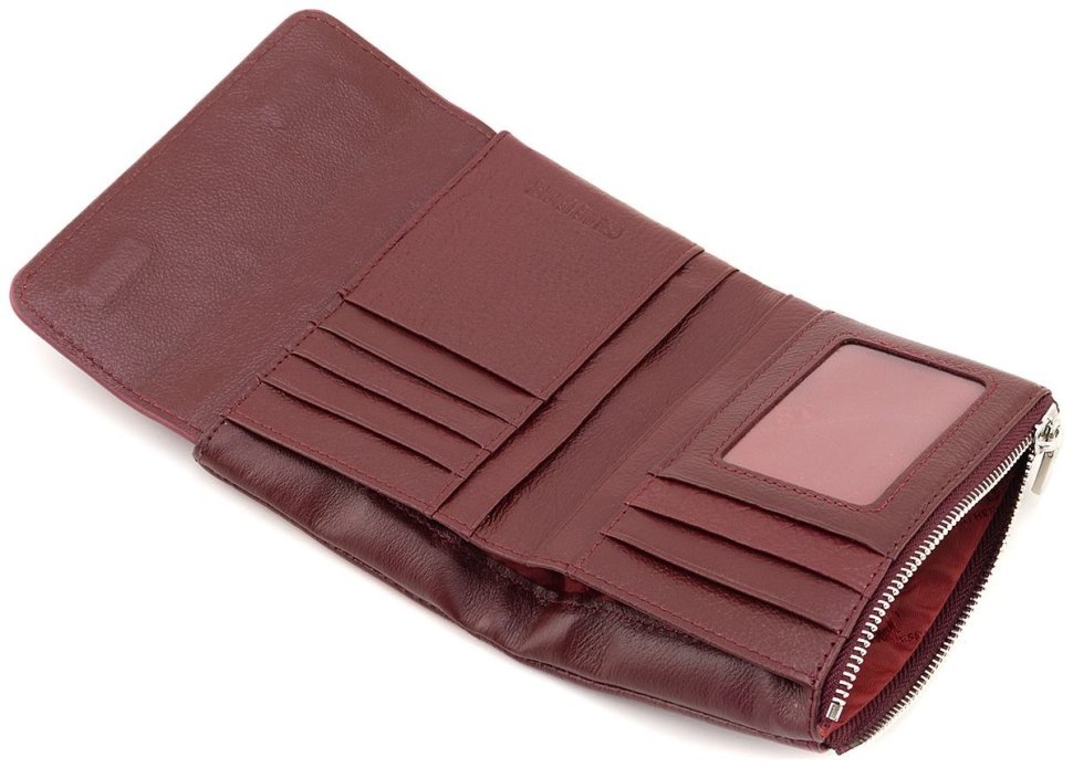 Женское портмоне кожаное бордового цвета ST Leather 94573 modnotak фото №8