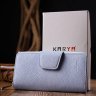 Блакитний жіночий гаманець великого розміру з натуральної шкіри KARYA (2421159) - 9