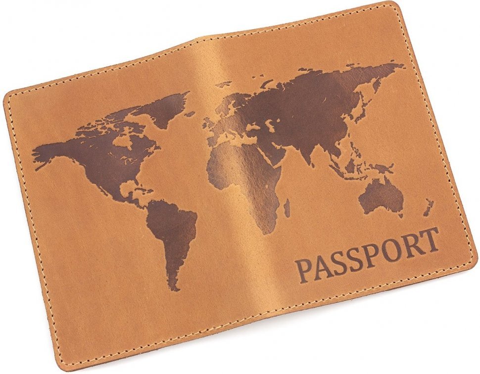 Обкладинка для паспорта зі шкіри з малюнком ST Leather (17761)