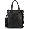 Чоловіча чорна класична сумка вертикального формату з натуральної шкіри Tiding Bag (21225) - 3
