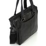 Чоловіча чорна класична сумка вертикального формату з натуральної шкіри Tiding Bag (21225) - 6