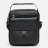 Чоловіча шкіряна сумка-барсетка в чорному кольорі з ручкою Keizer (21360) - 3