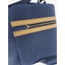 Стильная мужская сумка планшет синего цвета с рыжими вставками VATTO (11815) - 7