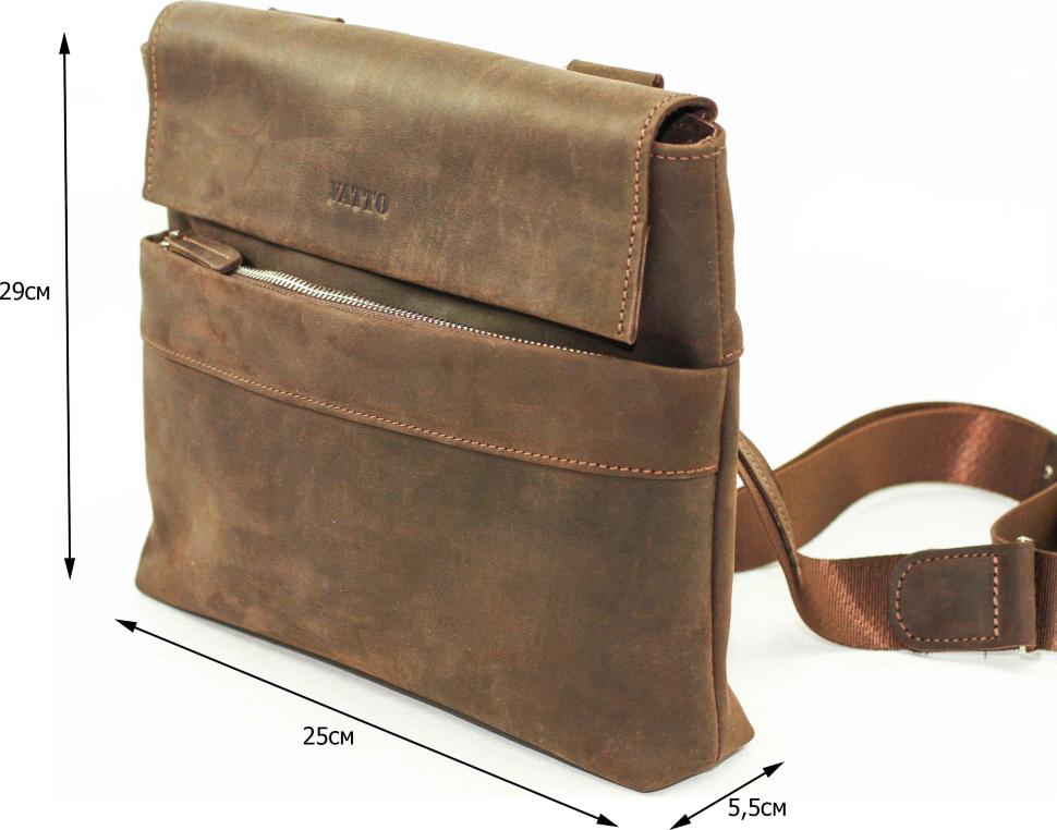 Шкіряна наплічна сумка вантажного стилю VATTO (11914)