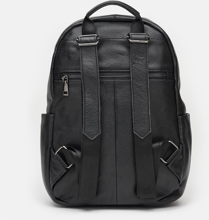 Чоловічий шкіряний рюкзак великого розміру в чорному кольорі Borsa Leather (56773)