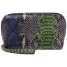 Женская косметичка из натуральной кожи под фактуру рептилии с кистевым ремешком Desisan 106973 Синяя modnotak фото - 1