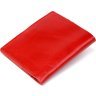 Женский кожаный кошелек красного цвета для купюр и карт Shvigel (2416482) - 2