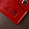Женский кожаный кошелек красного цвета для купюр и карт Shvigel (2416482) - 6
