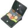 Повсякденний шкіряний гаманець компактного розміру в зеленому кольорі Shvigel (2416608) - 4