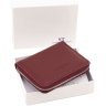 Бордовый женский кошелек из натуральной кожи на молнии ST Leather 1767273 - 9