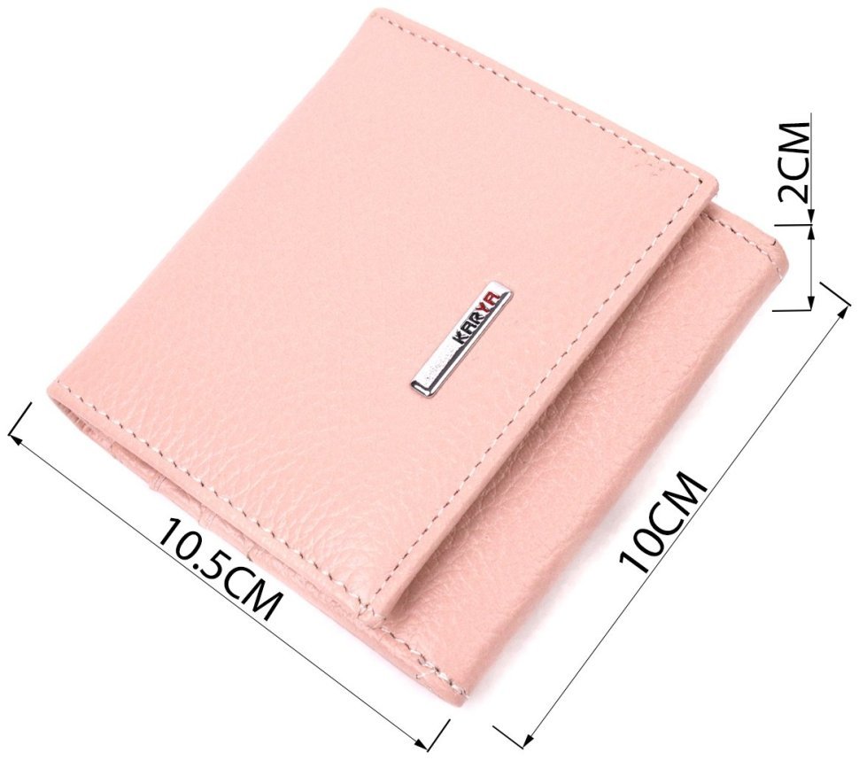 Пудровий жіночий шкіряний гаманець з монетницею KARYA (2421375) modnotak фото №9