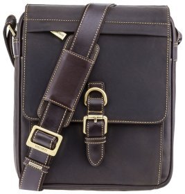 Темно-коричневая мужская сумка через плечо из винтажной кожи Visconti Link 77373