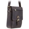 Темно-коричнева чоловіча сумка через плече із вінтажної шкіри Visconti Link 77373 - 2