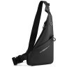 Недорогая мужская сумка-слинг из черного текстиля Confident 77473 modnotak фото - 13