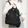 Великий жіночий текстильний рюкзак чорного кольору Confident 77573 - 4
