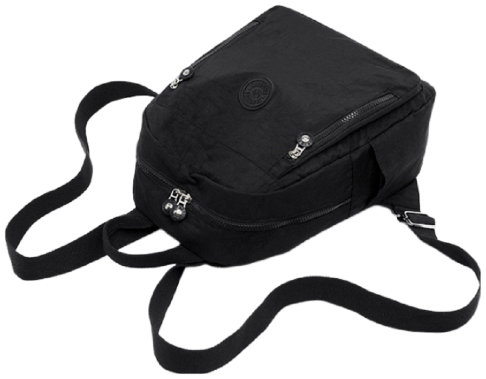 Великий жіночий текстильний рюкзак чорного кольору Confident 77573