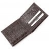 Шкіряний коричневий гаманець без фіксації KARYA (0458-57) - 4