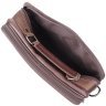 Вместительная мужская сумка из качественной кожи через плечо с ручкой для переноски в руке Vintage 98173 коричневого цвета modnotak фото - 7