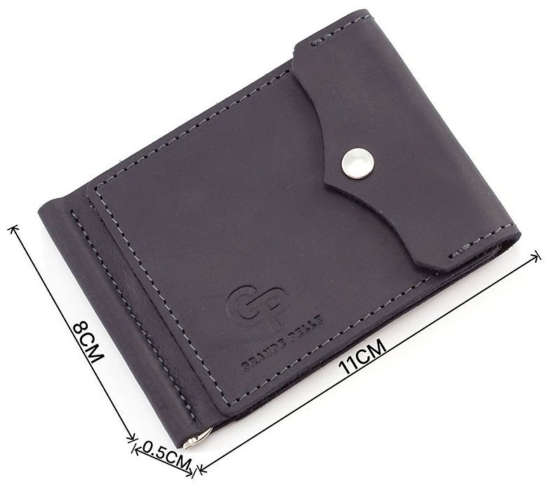 Шкіряний затиск для грошей ручної роботи Grande Pelle (13025) фото №3 Шкіряний затиск для грошей ручної роботи Grande Pelle (13025) modnotak фото №3