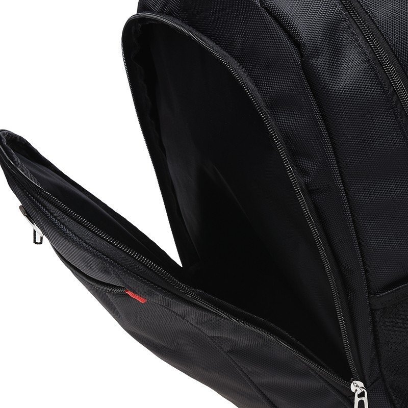 Чорний чоловічий рюкзак з поліестеру з відділенням під ноутбук Jumahe (22135)