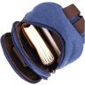 Синій чоловічий слінг-рюкзак середнього розміру з текстилю Vintagе 2422176 - 5
