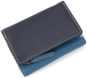 Синий женский кошелек из высококачественной натуральной кожи с RFID - Visconti Biola 68873