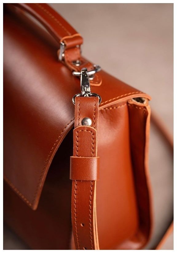 Светло-коричневая женская сумка из натуральной кожи на плечо BlankNote Classic 78973