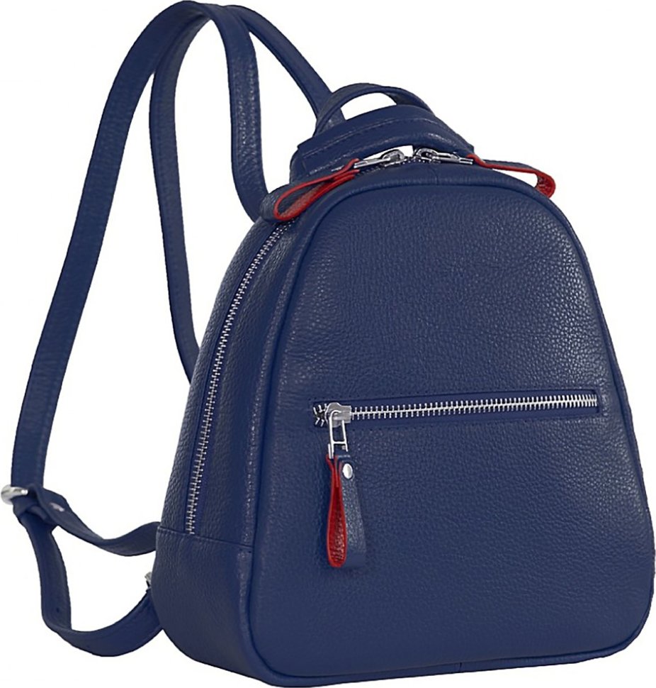 Миниатюрный женский рюкзак темно-синего цвета из кожи флотар Issa Hara (27085)