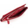 Кожаный женский кошелек-клатч красного цвета с ремешком на запястье ST Leather (15412) - 5