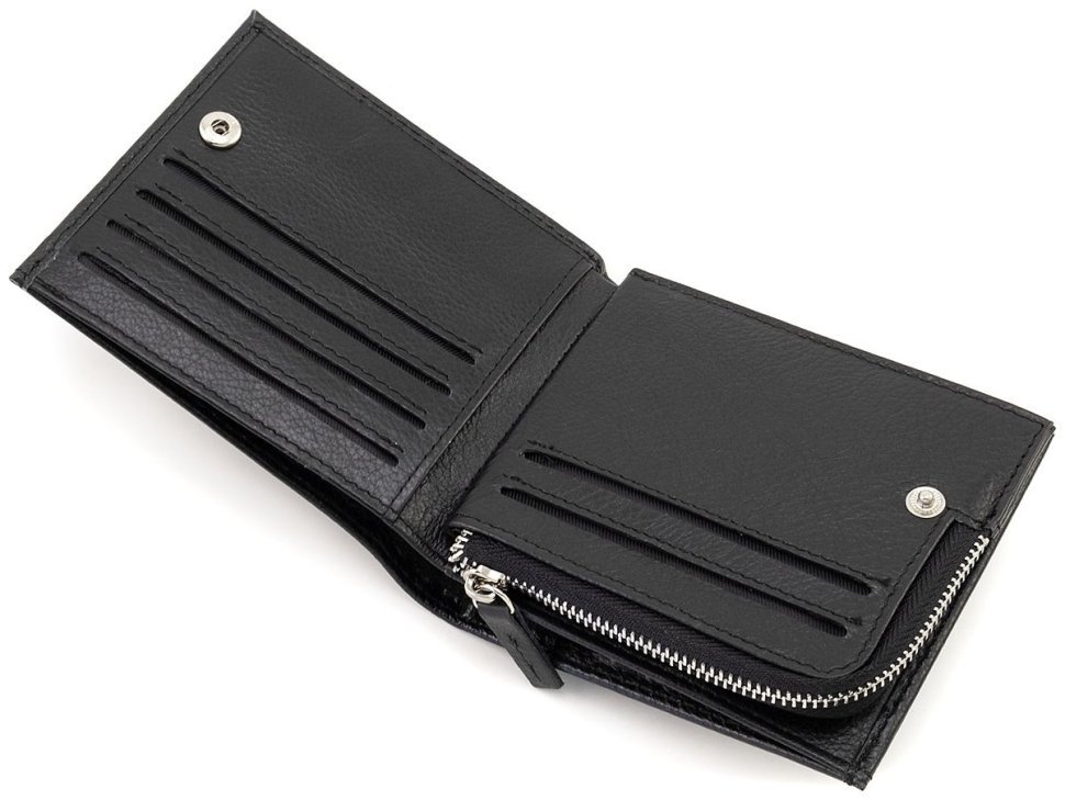 Стильный кожаный мужской кошелек для денег, карт и монет Marco Coverna 90874 (черный цвет) фото №8 Стильный кожаный мужской кошелек для денег, карт и монет Marco Coverna 90874 (черный цвет) modnotak фото №8
