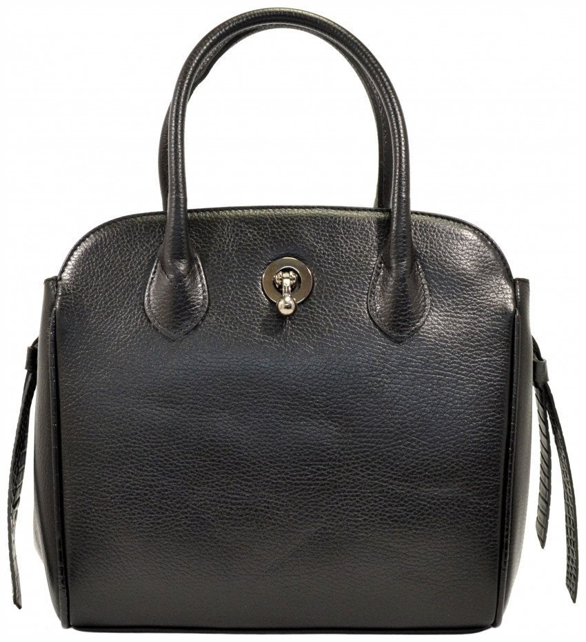 Качественная женская сумка из натуральной зернистой кожи Desisan 81274 Черная modnotak фото №1