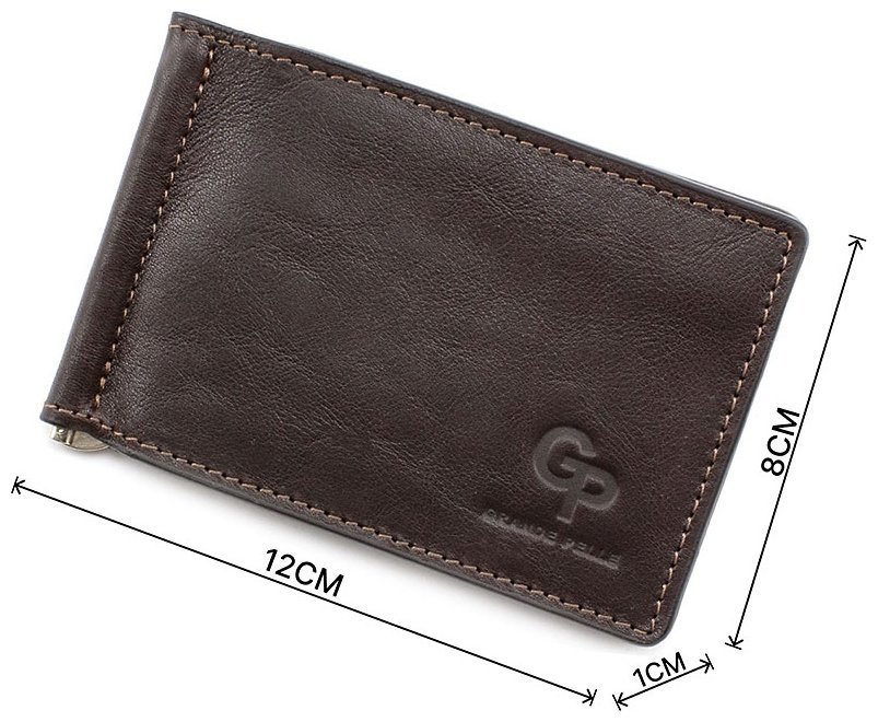 Молодіжний шкіряний затиск для купюр без фіксації Grande Pelle (13107) modnotak фото №3